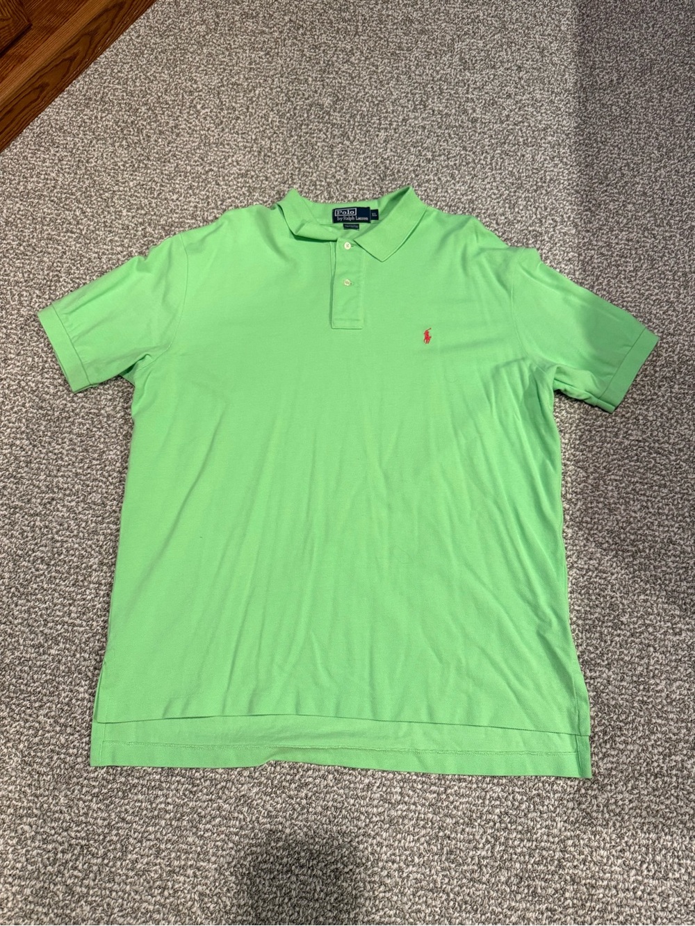 Vintage Lime Green Polo Ralph Lauren Collared Shirt